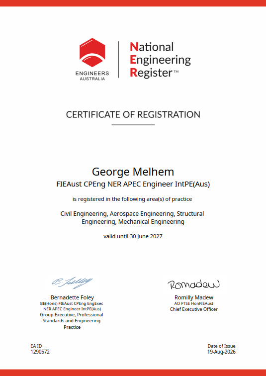 National Engineering Register Logo Perfect Engineering Pty Ltd | Our Team